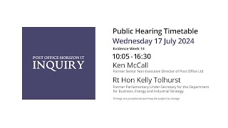 Kelly Tolhurst  Day 166 PM 17 July 2024  Post Office Horizon IT Inquiry [upl. by Esyahc]