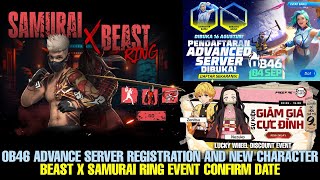 BEAST x SAMURAI RING EVENT CONFIRM DATE OB46 ADVANCE SERVER REGISTRATIONLUCKY WHEEL DISCOUNT EVENT [upl. by Merta261]