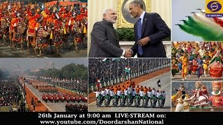 Republic Day Parade  26th January 2015  LIVE [upl. by Marys]