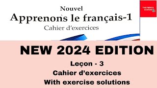 Nouvel Apprenons le français1 Cahier dexercices NEW 2024 EDITION Leçon3 [upl. by Selinski771]