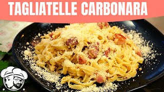 Tagliatelle Carbonara recipe  Garlic Pasta  Carbonara pasta [upl. by Lotty]