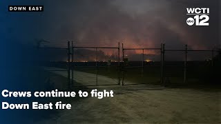 Crews battling fire in Atlantic Down East [upl. by Atena]