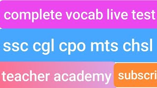 Vocab live💥💥💥 [upl. by Kaja]