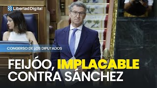 Feijóo implacable contra Sánchez quotVáyase a su despacho y redacte su tercera y definitiva cartaquot [upl. by Leaj]