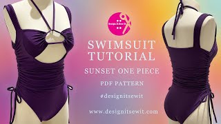 How to Make Cut Out One Piece Swimsuit  Sunset One Piece [upl. by Quincy261]