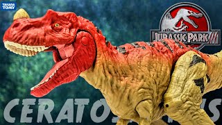 NEW Takara Tomy Jurassic Park 3 articulated Ceratosaurus Review [upl. by Thant]