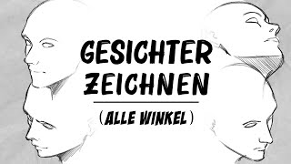 GESICHTER zeichnen  Aus ALLEN Winkeln  Tutorial  Drawinglikeasir [upl. by Rhodia]