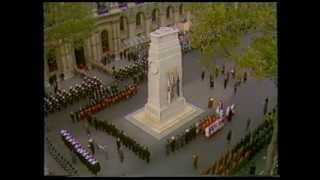 Remembrance Sunday at the Cenotaph 1991 [upl. by Zwart194]