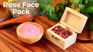 Rose Petal Powder Face Pack For Dry Skin  Rose petal face pack for glowing skin  Summer Face pack [upl. by Mirak]