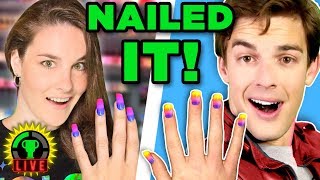 We NAILED It  We Tried Following A Simply Nailogical Tutorial Nail Art [upl. by Aufa790]