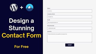 Contact Form 7 WordPress Tutorial  Stepbystep HTML amp CSS Guide for Beginners [upl. by Veradia]