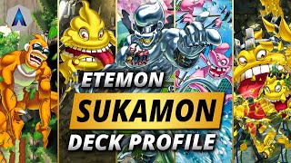 TURN THEM INTO POOP Sukamon amp Etemon Deck Profile amp Combo Guide  Digimon Card Game BT11 Format [upl. by Emelda406]