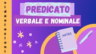 Predicato verbale e nominale [upl. by Feeley460]