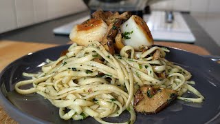 SCALLOPS PASTA [upl. by Nylhtac569]