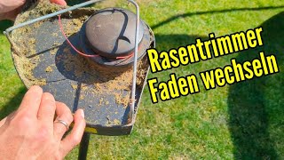 Rasentrimmer Faden  Fadenspule wechseln  Bosch Rasentrimmer Faden ersetzen [upl. by Uni55]