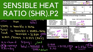 Sensible Heat Ratio JSHR CSHR DEFAULT SHR Part 2 [upl. by Nobile674]