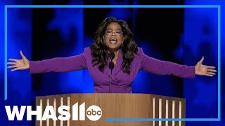 Oprah Winfrey joins Kamala Harris on final day of campaign [upl. by Imoyaba]