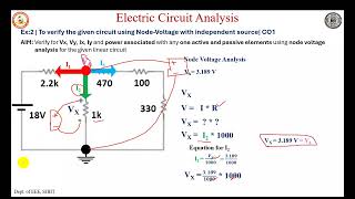 Experiment  To verify the given circuit using NodeVoltage with independent source [upl. by Bluefarb4]