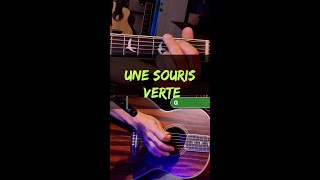 Apprendre une souris verte à la guitare  Comptine Pour Enfants shorts [upl. by Ordnassela635]