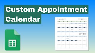 How to Create a Dynamic Appointment Calendar in Google Sheets [upl. by Iggem]