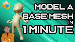 1 Min Base Mesh Blender Tutorial [upl. by Aniehs]