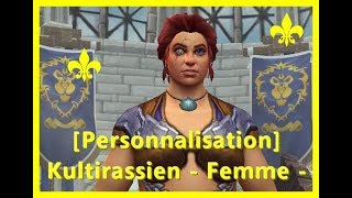 World of Warcraft Kultirassien femme personnalisation [upl. by Weight]