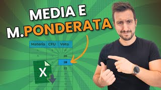 Media e Media Ponderata in Excel DIFFERENZA  3 ESERCIZI [upl. by Assirrem]