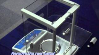 RADWAG AS analytical balance  disassembling of weighing chamber doors [upl. by Anhpad495]