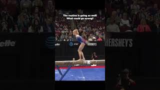 If you blinked youd miss it😳 gymnastics fall fail beam [upl. by Mabelle]