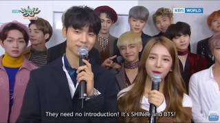 Eng Sub SHINee amp BTS Music Bank 161021 Interview [upl. by Kyl]