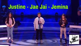 The Battles  Justine Jemima and Jae Jai Performing ‘Rise Up  The Voice Kids UK 2020 [upl. by Nalyorf]