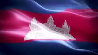 Cambodia anthem amp flag FullHD  Камбоджа гимн и флаг  បទចំរៀងប្រទេសកម្ពុជានិងទង់ជាតិ [upl. by Enawd]