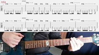 Metallica Here Comes Revenge rhythm guitar lesson [upl. by Annirok]