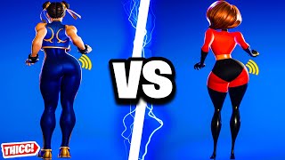 Fortnite Chun Li vs Mrs Incredible Elastigirl Party Hips 1 Hour Version Thicc 🍑 Who Won  🥵 4K [upl. by Adnahsed92]