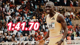 Historic Mens 800m Final  Wanyonyi WORLD RECORD Miss  Olympics Trials 2024 [upl. by Gerge]