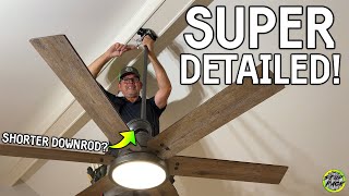 IN DEPTH Fan Installation Guide with Downrod ShorteningExtending Method [upl. by Kiersten]