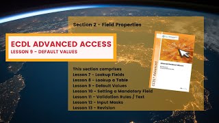 ECDL Advanced ACCESS Lesson 9 Default Values [upl. by Assylla162]