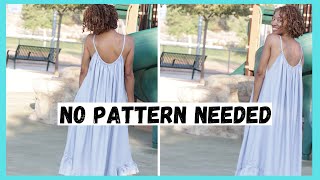 VERY EASY LOW BACK SUNDRESS No pattern needed [upl. by Ainuj411]