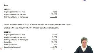 Capital Gains Tax – Individuals part 4  ACCA Taxation FA 2022 TXUK lectures [upl. by Eelynnhoj]