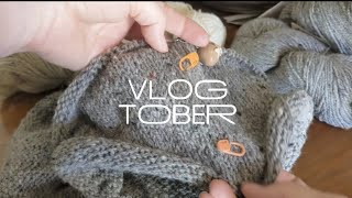 Vlogtober 2024 Day 6 Sweater progress and Duplicate Knitting Pattern Books [upl. by Fisa]