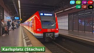 Karlsplatz Stachus S1  S2  S3  S4  S6  S7  S8  Munich SBahn  DB 423 [upl. by Libna]