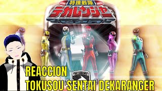 😎VTUBER REACIÓN HISTORIA DE LOS TOKUSOU SENTAI DEKARANGER🚔🚨 [upl. by Tatia963]