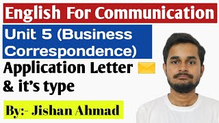 Application Letter amp its type  English For Communication RGPV [upl. by Drahsir]