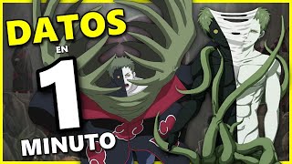 🍥 DATOS DE ZETSU EN 1 MINUTO 🕜 AKATSUKI 🌵 [upl. by Ramos]