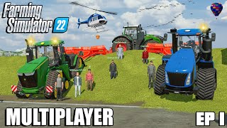 Harvesting 2400000L of CORN SILAGE  Community Multiplayer  Farming Simulator 22  Episode 1 [upl. by Thurstan]