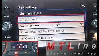 VW TRoc MY2018  Light Assist activation automatic switching between lowhigh beams [upl. by Majka796]