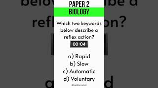 GCSE Biology Paper 2  Quick Quiz Question 103 Reflexes Shorts [upl. by Neelyad]