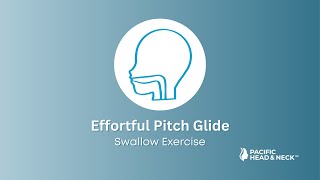 Effortful Pitch Glide  Swallow Exercise [upl. by Earvin]