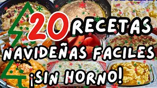 🎅🎄20 RECETAS NAVIDEÑAS FACILES ¡SIN HORNO 🎅🎄🤶mihogardulcehogar recetasnavideñas cenasnavideñas [upl. by Draillih]