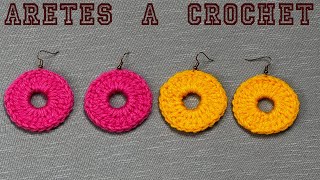 PASO A PASO PARA TEJER ARETES A CROCHET [upl. by Lobell]